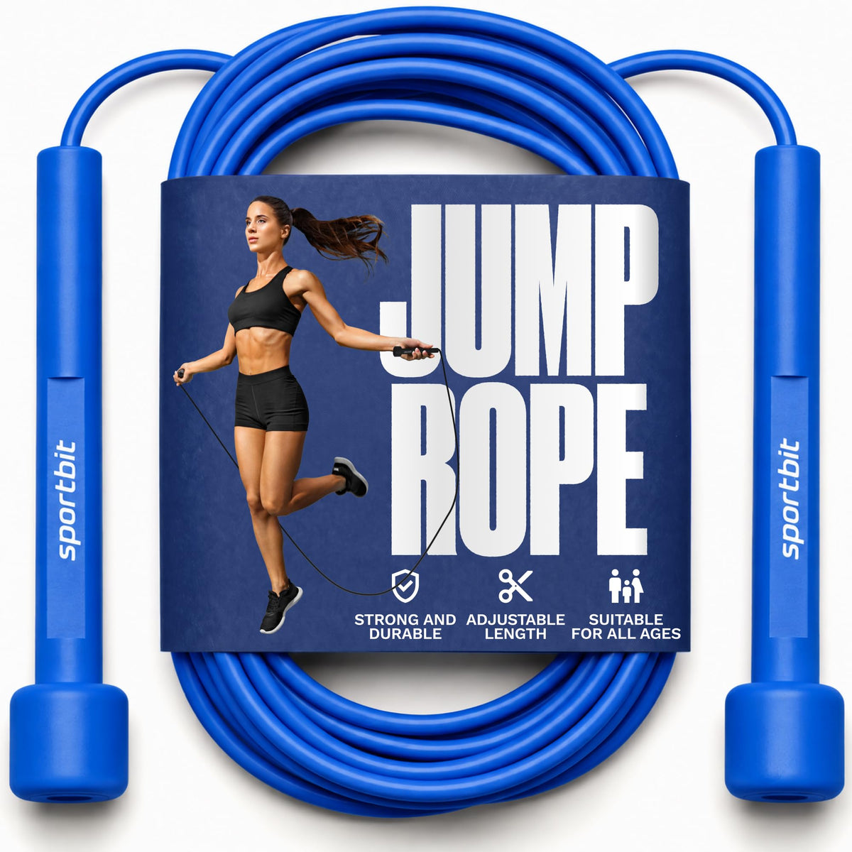 SPORTBIT Adjustable Jump Rope for Fitness and Exercise