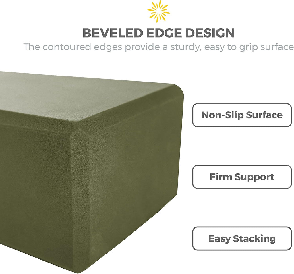 6 Pack 4" Yoga Block, EVA Foam Yoga Brick