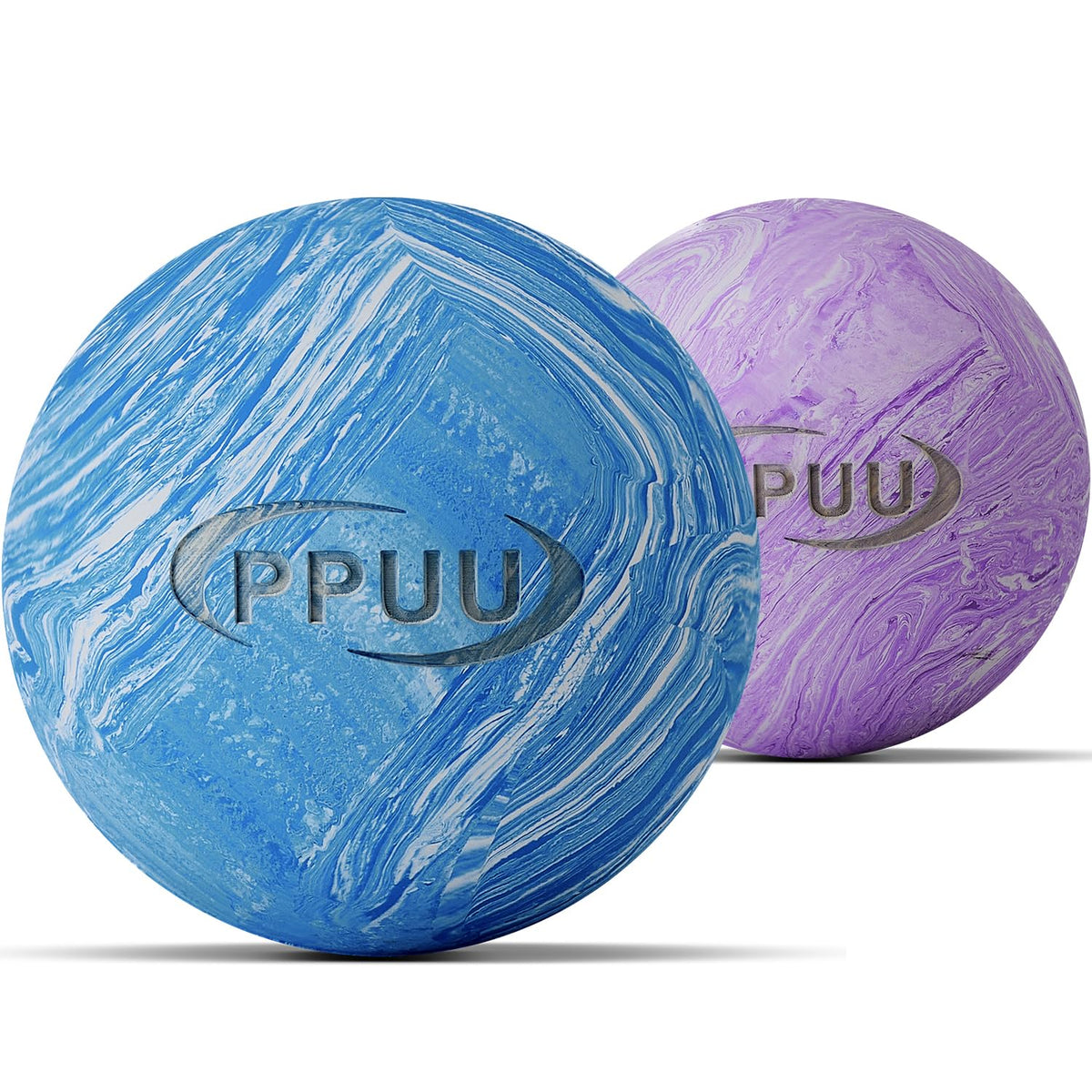 Massage Lacrosse Ball, 2.5 Inch Firm Solid Rubber Deep Tissue Ball for Myofascial Release, Plantar Fasciitis & Muscle Knot Relief, for Foot, Glutes, Shoulder Blades, Calves, 1 Count Blue