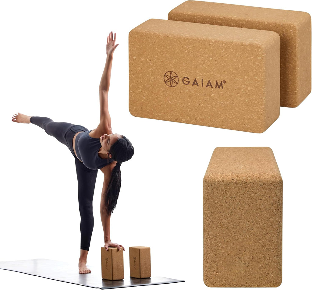 Gaiam Yoga Block - Supportive Latex-Free Eva Foam - Soft Non-Slip Surface with Beveled Edges for Yoga, Pilates, Meditation