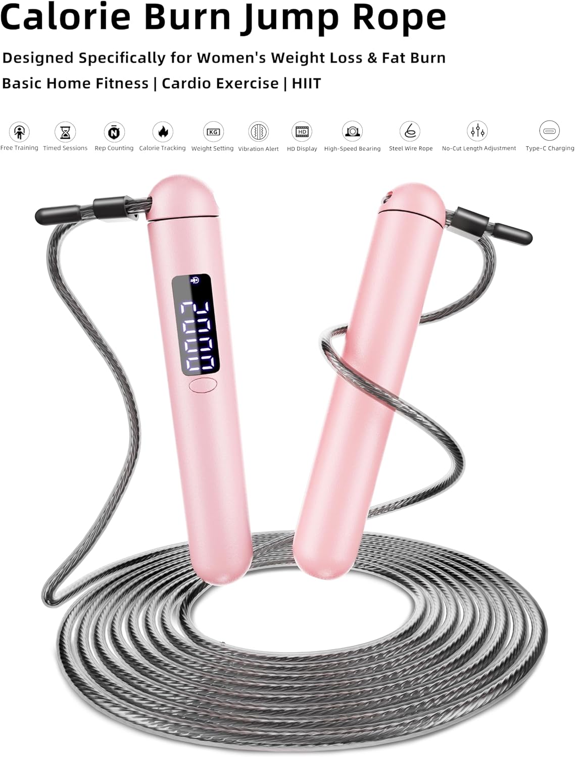 ACHDOFITS Jump Rope with Smart Counter for Adults