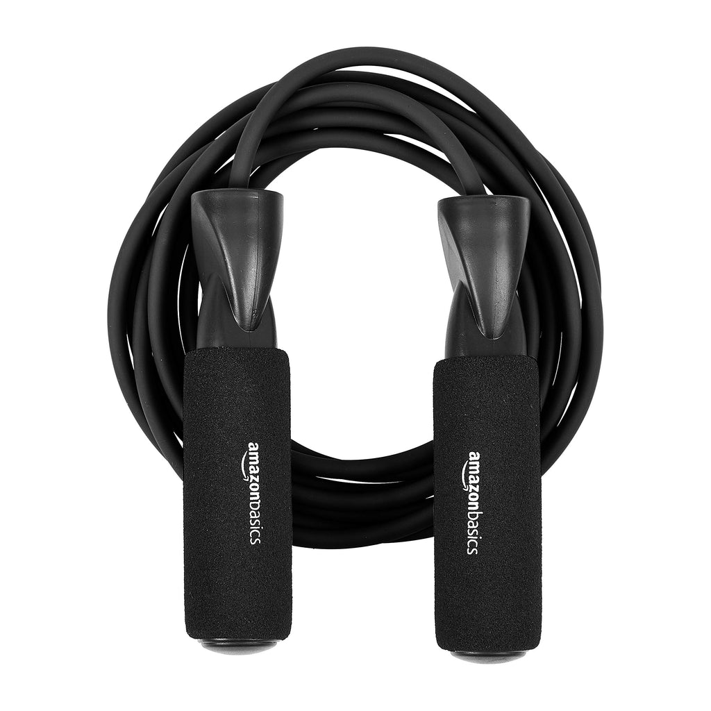 Amazon Basics Jump Rope for Exercise, Cardio and Home Workout, Length Adjustable, 118 Inches