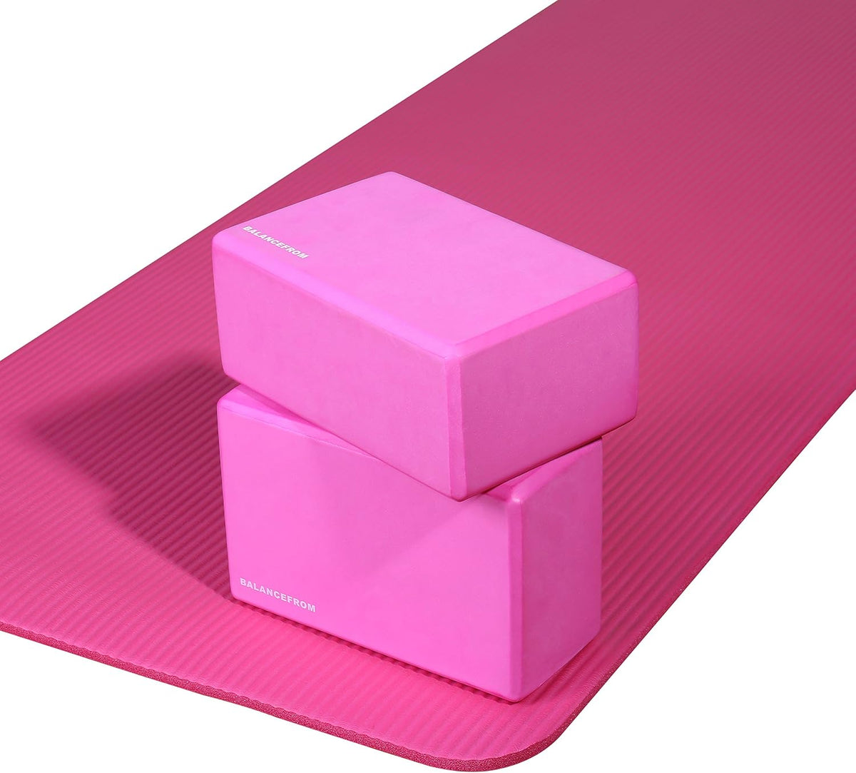 Fitvids Set of 2 High Density Yoga Blocks, 9"x6"x4" Each