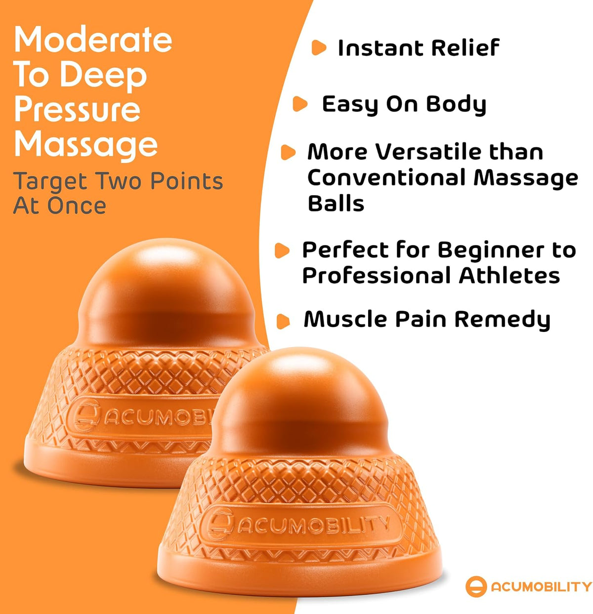 Acumobility Massage Ball Roller 2 Pack - Trigger Point - Massage Balls