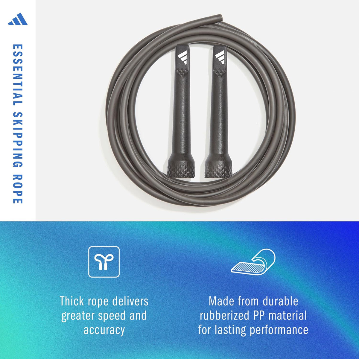 adidas Adjustable Essential Skipping Rope –Speed Builder-Fitness & Exercise