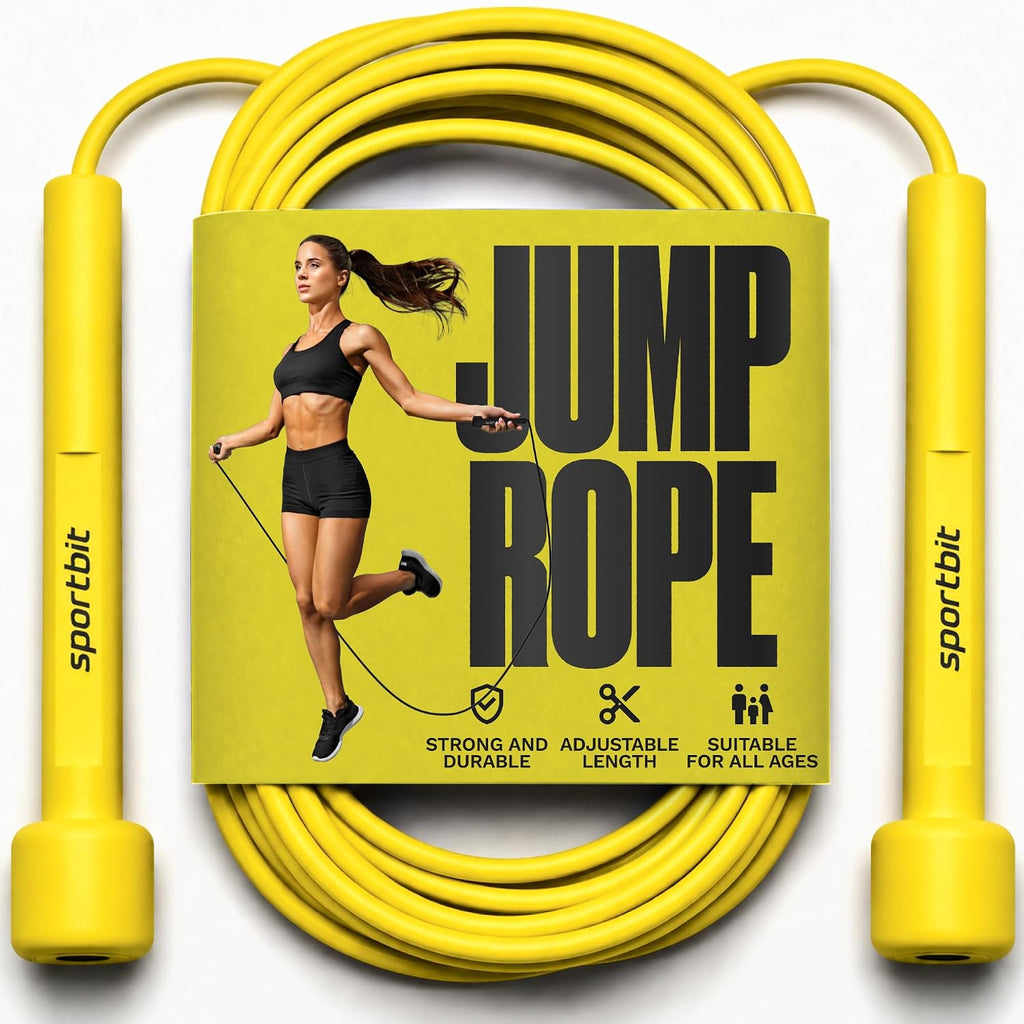 SPORTBIT Adjustable Jump Rope for Fitness and Exercise