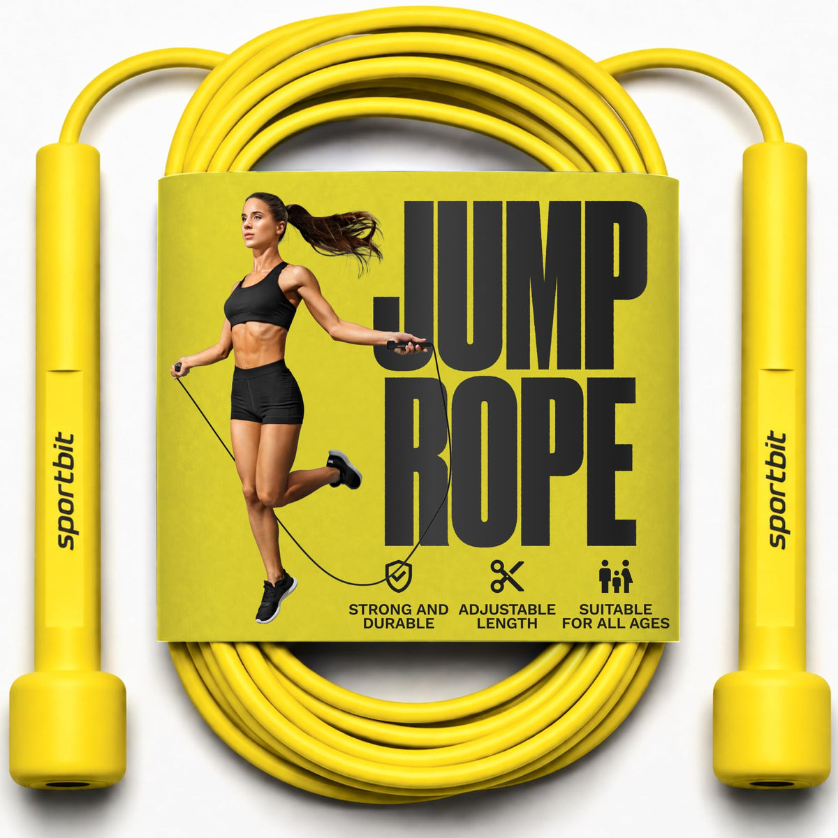 SPORTBIT Adjustable Jump Rope for Fitness and Exercise