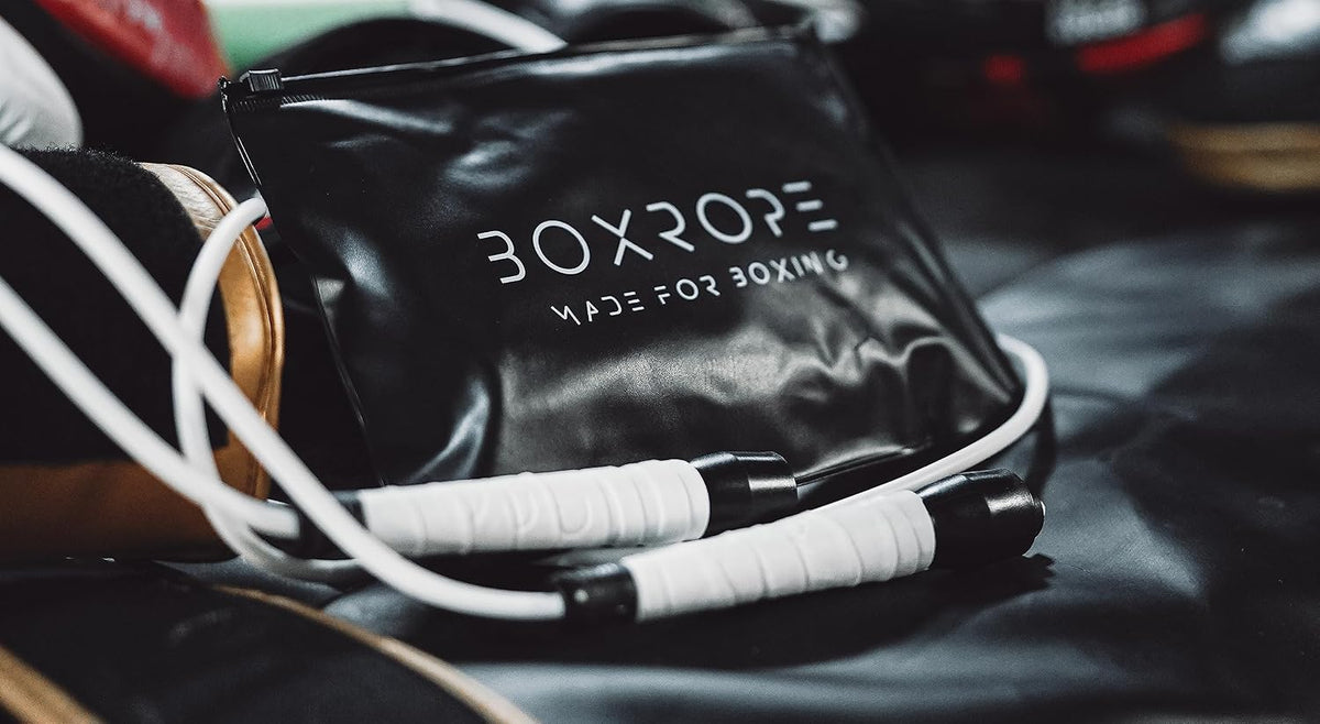 BOXROPE, A Jump Rope Made For Boxing, Tangle-Free, 15% Heavier Than A Normal PVC Rope, Boxer Jump Rope, Adjustable, Includes Grip Tapes For More Grip, Skipping Rope for Boxers, Premium Quality