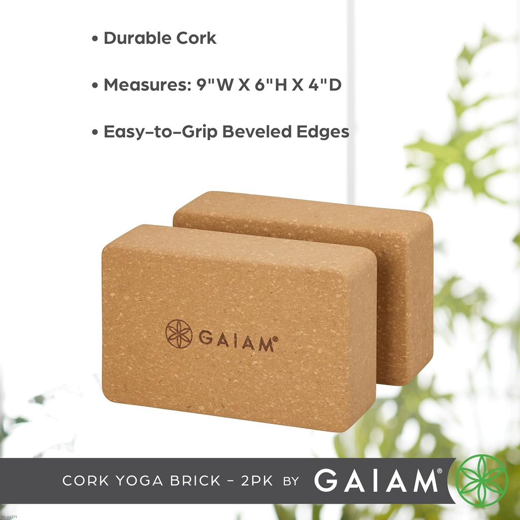Gaiam Yoga Block - Supportive Latex-Free Eva Foam - Soft Non-Slip Surface with Beveled Edges for Yoga, Pilates, Meditation