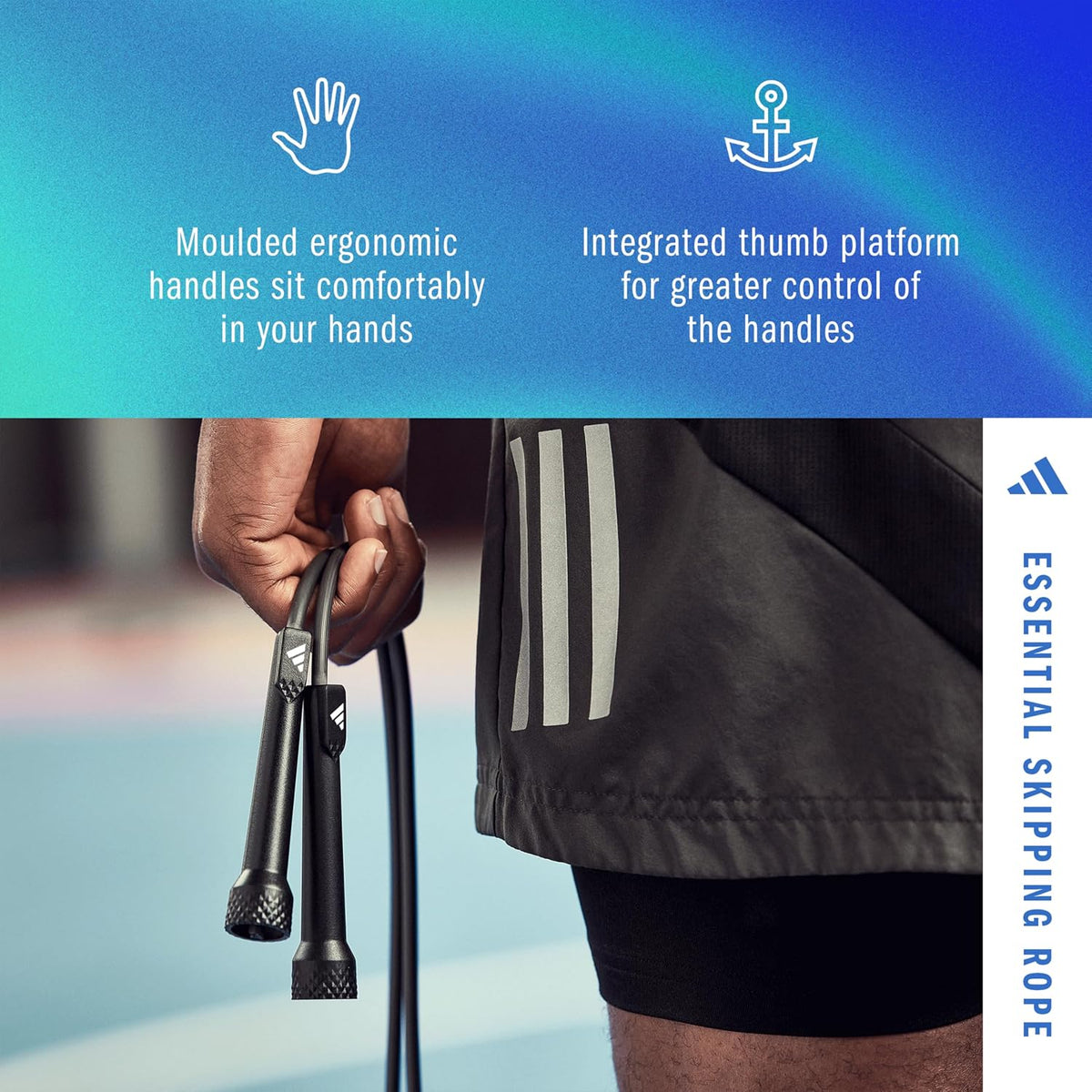 adidas Adjustable Essential Skipping Rope –Speed Builder-Fitness & Exercise