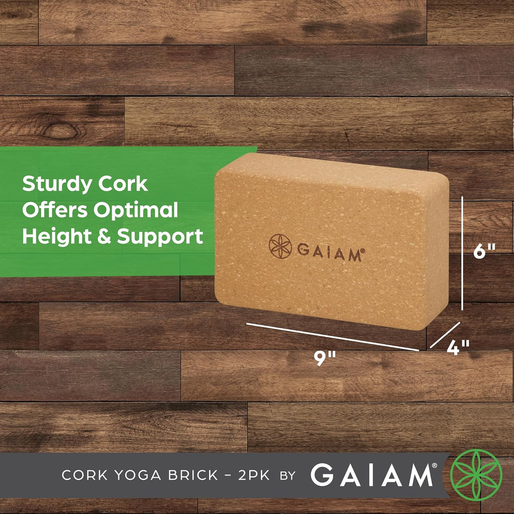Gaiam Yoga Block - Supportive Latex-Free Eva Foam - Soft Non-Slip Surface with Beveled Edges for Yoga, Pilates, Meditation